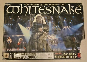 Whitesnake Return Of The Snakes Tour Wurzburg Germany Dec 18 1987 Promo  Poster  - Picture 1 of 8