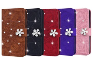 Flip Diamond Totem Wallet Phone Case For iPhone 14 13 12 11 Pro Max XR XS 6 7 8 - Picture 1 of 16