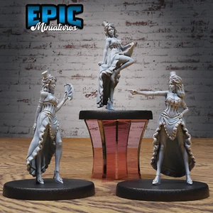 Saloon Dancer - Fantasy Wild West - 28mm D&D Miniature Wargaming Figure - Picture 1 of 5