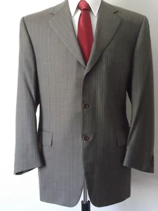 Abrigo deportivo Canali super 120's lana 3 botones, marrón con pin azul, 46R, excelente - Imagen 1 de 10