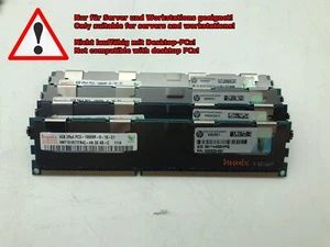 Hynix 16 GB(4x4 GB) DDR3-1333 PC3-10300R HMT151R7TFR4C-H9 D7 ab-C RAM - Picture 1 of 1