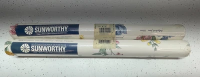 2 rolos papel de parede vintage digno de sol design botânico flor borboleta #SB6846 - Imagem 1 de 4