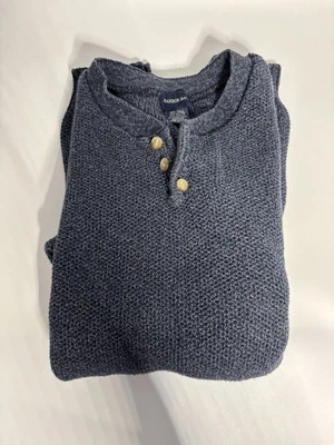 DXL Harbor Bay Shirt Men's 4XLT Blue Long Sleeve 3 Button Sweater From DXL Shops - Image 1 of 4