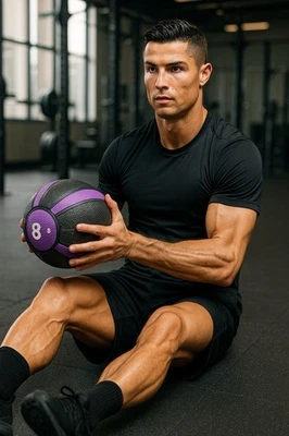 Versátil balón medicinal ponderado de 8 libras - Ideal para entrenamientos de núcleo y fuerza Foto 1 de 4