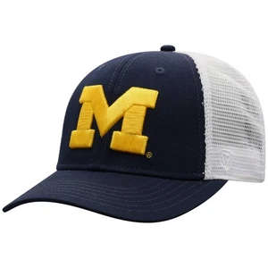 Herrenmütze Top of the World marineblau/weiß Michigan Wolverines Trucker Druckknopflasche - Bild 1 von 4