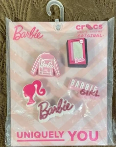 Barbie x Crocs Jibbitz Charms 5 pc SET NEW Genuine Crocs In Original Packaging - Picture 1 of 3