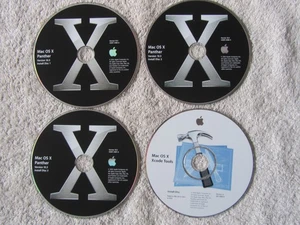 Original Apple Mac OS X 10.3 Panther Full Retail Version Set 4 CD 2003 - Bild 1 von 5