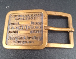 Vintage American Bowling Congress League Award Belt Buckle 1969 ABC - Picture 1 of 4