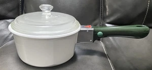 Princess House Nouveau Cookware 1 Quart Saucepan Pot w/green Handle - Picture 1 of 5