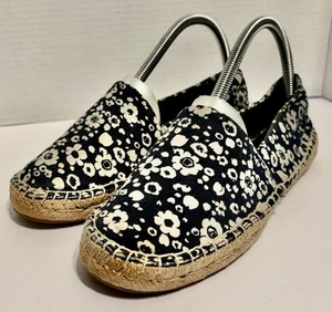 Tory Burch 8 Beacher Espadrille Womens Shoes Flats Floral Canvas - Picture 1 of 9