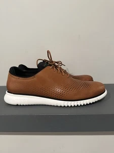 Cole Haan Mens Zerogrand 2.0 Laser Wingtip Brown Leather Shoes C27879 Size 13 - Picture 1 of 12