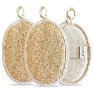 Natural Loofah Body Scrubber – Egyptian Shower Sponge for Women  Men, 100 Pla... - Bild 1 von 9