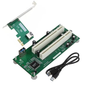 PCB PCI-E to 2xPCI Adapter Cable PCIE x1 to x16 Card PCI-Expansion Converter - Photo 1/11