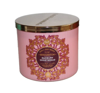 Vela perfumada BBW Bath & Body Works BRIDGERTON Danbury Shortbread 3 mechas nueva de stock Foto 1 de 2
