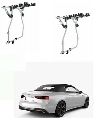 Portabici Posteriore 3 Bici per Audi A5 Cabriolet Anno 2016 Bici Uomo Donna - Immagine 1 di 4