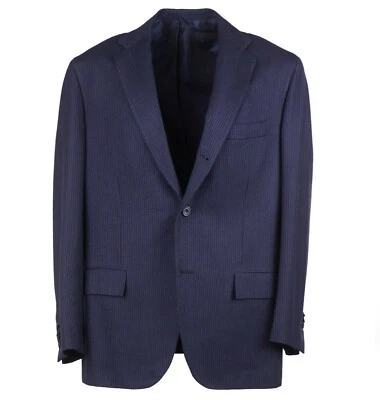 Kiton Slim-Fit Navy Blue Woven Jersey Cashmere Sport Coat 48S Short (Eu 58c) - Image 1 of 4
