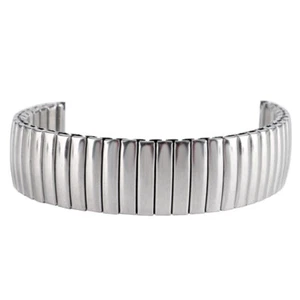 Correa de reloj de expansión elástica de plata 18 mm correa correas correa de reloj accesorios - Imagen 1 de 12