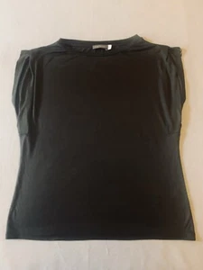 MINT VELVET, Silky-Charcoal-Drape Soft Pleat Shoulder-Top. Small, VGC - Picture 1 of 9