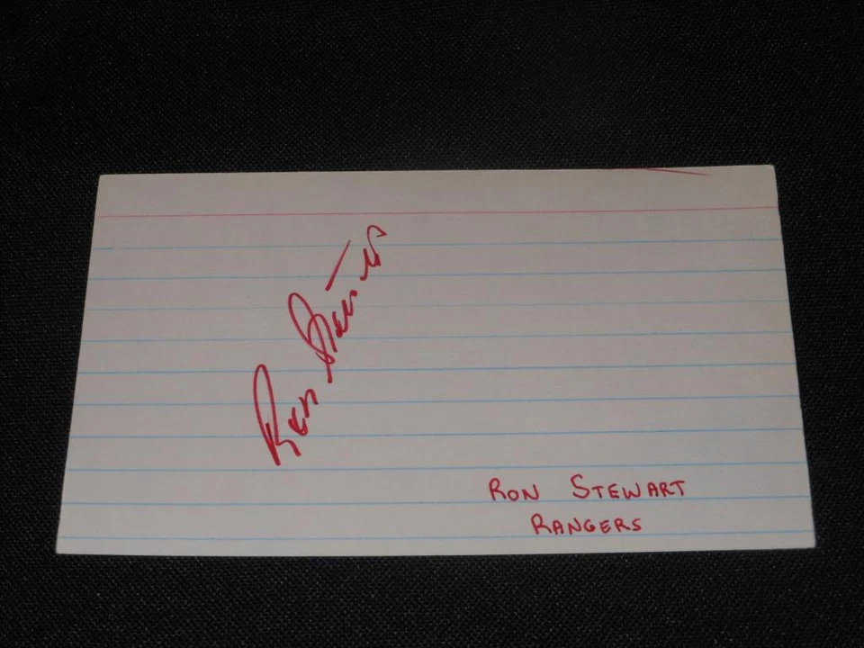 New York Rangers Ron Stewart (d.12) Signed 3x5 Autograph Index Card JSA COA 714 - Image 1 of 1