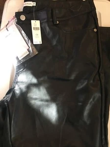 avec les filles Faux leather pant plus 16W Black NWT - Picture 1 of 8
