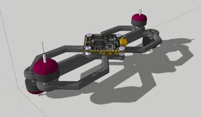 Marco cuádruple Chinook impreso en 3D de 3" (2 piezas) de jaysonragasa Foto 1 de 2