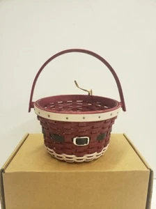 Longaberger Collectors Club Bauernhof Miniatur Weihnachtsmann Bauch Apfel Korb Neu in OVP - Bild 1 von 6