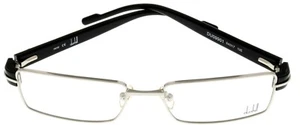 Dunhill Eyewear Frame Men Shiny Palladium Black Rectangular DU99 01 - Picture 1 of 5