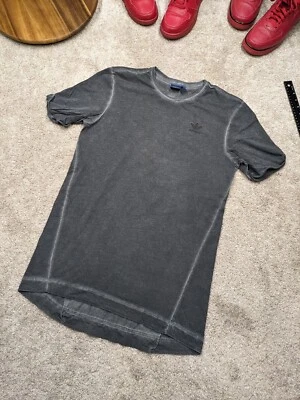 Camisa de lujo Adidas Trifolio para hombre mediana cola larga cuello redondo gris carbón algodón Foto 1 de 4