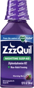 Vicks Nighttime Sleep-Aid Liquid Warming Berry Flavor 12 Fl Oz - Picture 1 of 10