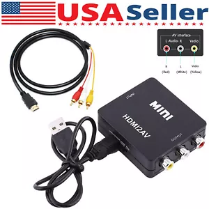 Cable convertidor adaptador HDMI a RCA AV CVBS 3RCA 1080P audio de video compuesto - Imagen 1 de 18