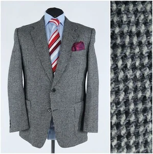 Herren Hahnentritt Tweed Sakko 42 S US Größe WESTBURY kariert Wolle Blazer Sport Mantel - Bild 1 von 14