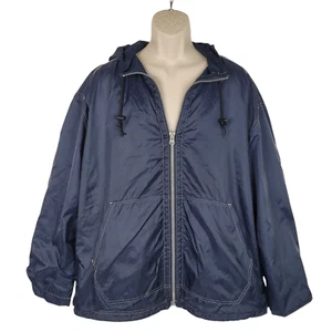 Vintage Aeropostale Windbreaker Jacket Mens Size Large L  Areowear Blue Zip Up - Picture 1 of 12