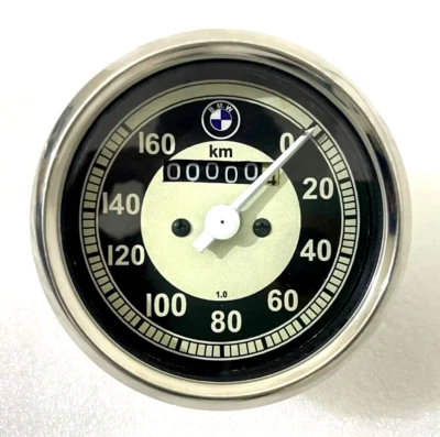 BMW R25 R26 & R50 R51 Replica Speedo 0-160 KMH White Face Metal Cased |Fit For Foto 1 de 4