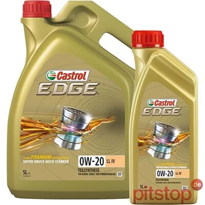 6L = 5L + 1L CASTROL EDGE 0W-20 LL IV MOTORÖL VW 50800 50900 PORSCHE C20 - Bild 1 von 1