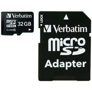 VERBATIM 44083 microSDHC™ Card with Adapter (32GB; Class 10) - Picture 1 of 3