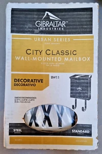 Gibraltar Classic Mailbox Small Black Wall-Mount  w/Lettering & Screw assortment - Picture 1 of 3
