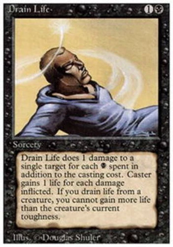 Drain Life ~ Heavily Played 3rd Edition Revised MTG Magic UltimateMTG Black Card - Image 1 of 1