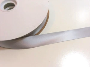 Shell Grey Double-Face Satin Ribbon 7/8 inch wide x 10 yards Offray Gray B44 - Picture 1 of 4