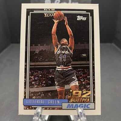 1992-93 Topps Litterial Green #299 Rookie RC Orlando Magic - Image 1 of 2