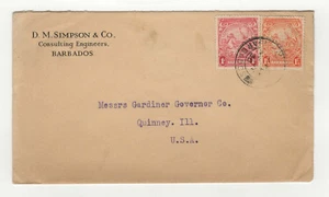 Barbados Barbade timbres sur lettre ancienne / B5A2 - Picture 1 of 1