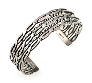 Taxco Mexico 925 Sterling Silber Multi Strang Kabel Manschette Armband - Bild 1 von 12