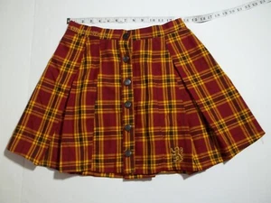 HARRY POTTER GRTFFINDOR PLAID PLEATED SKIRT, ADULT SMALL - Picture 1 of 6