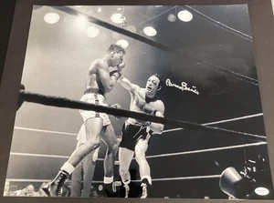 Carmen Basilio Signed Photo 16x20 Boxing Sugar Ray Robinson Autograph JSA BLEM - Picture 1 of 7
