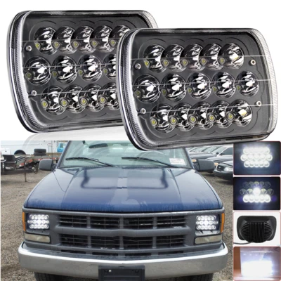 Pair 7x6" LED Headlights For Chevy C1500 C2500 C3500 K1500 K2500 K3500 1988-1999 - Изображение 1 из 4