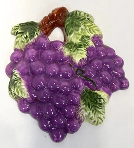 Colgantes de pared vintage de racimo de uva retro italiano escultura de fruta vino - Imagen 1 de 2