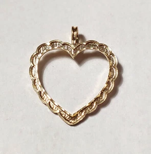 New 14k Gold Heart Charm Pendant - Picture 1 of 4