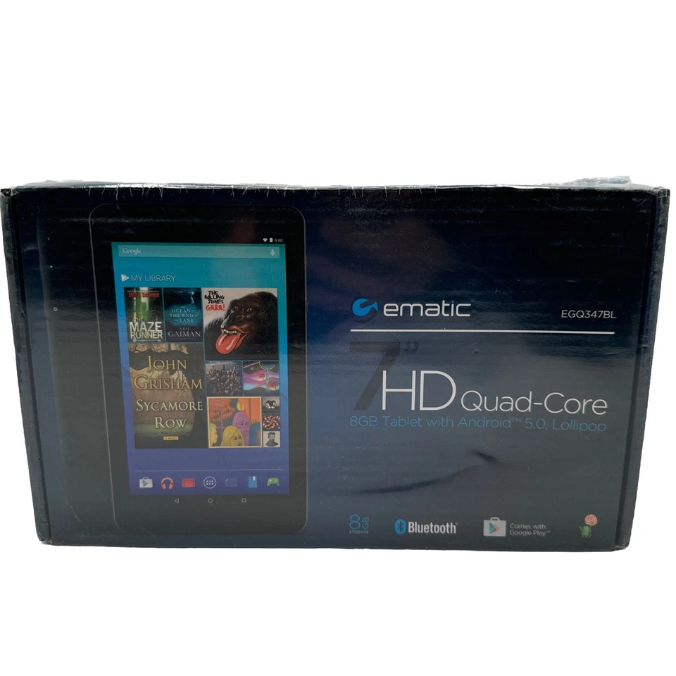 Ematic Quad-Core EGQ347BL 7-Inch HD Tablet with Android 5.0, Lollipop & Google - Image 1 of 3