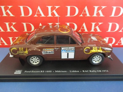 Die cast 1/24 Modellino Auto Ford Escort RS 1600 Rally RAC 1974 T. Makinen - Immagine 1 di 4