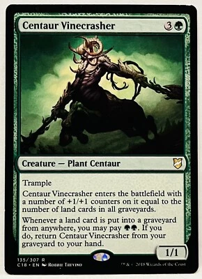 MTG-Centaur Vinecrasher-#135-Commander 2018-Regular-MP - Image 1 of 2