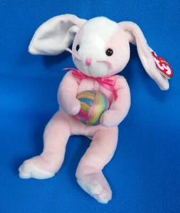 PINK BUNNY RABBIT 🐰 plush EGGERTON soft toy TY BEANIE BABIES VINTAGE 2003 - Picture 1 of 7